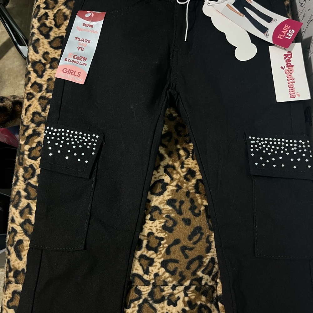 Girls' Pants/Jeans with Rhinestone Pockets